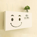 Wireless Wifi Router Storage Box Wood-Plastic Shelf Wall Hangings Bracket C E5J7