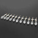 10x Chandelier Clear Artificial Crystal Lamp Prism Hanging Drop Pendant Set L9J2