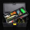 Waterproof Fishing Tackle Box Durable Dual Layer Lures Bait Storage Case Plastic