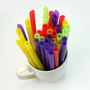 500PCS Large Wide Plastic Colorful Drinking Straws Straw 19cm Party Wedding