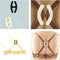 Women Webbing Bra Buckles Shadow-Shaped Buckle Bra Clip Strap Holders 6 PCS M&O