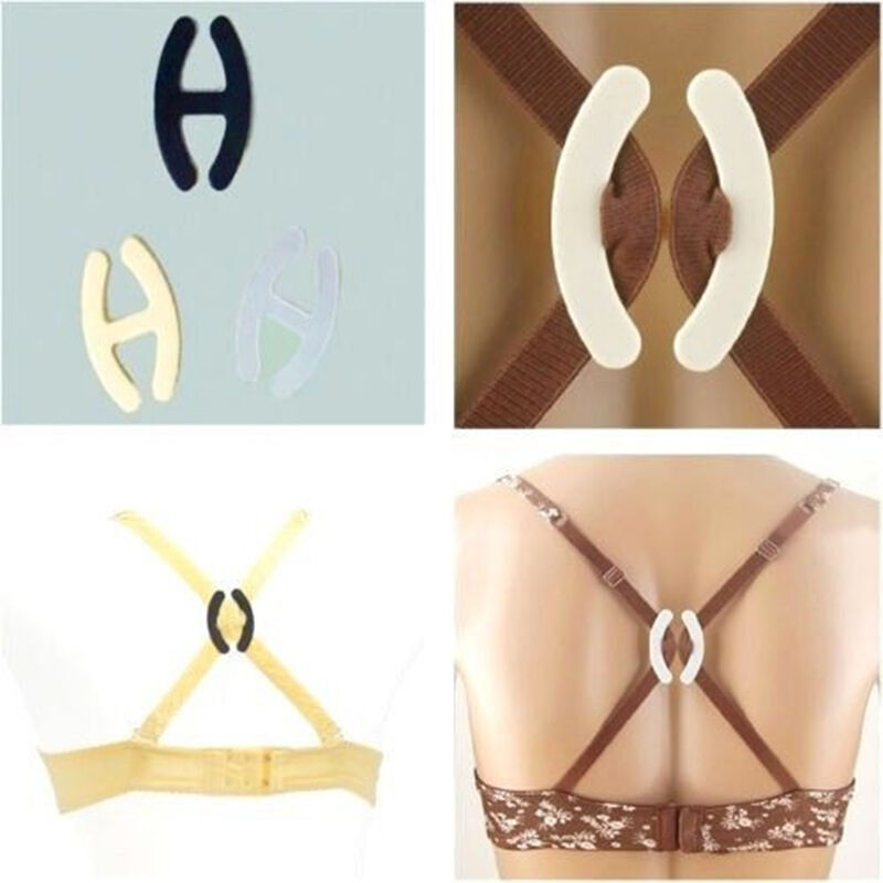 Women Webbing Bra Buckles Shadow-Shaped Buckle Bra Clip Strap Holders 6 PCS M&O