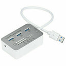 Aluminum 3-port USB 3.0 Hub MS SD M2 TF Multi-In-1 Memory Card Reader Adapter