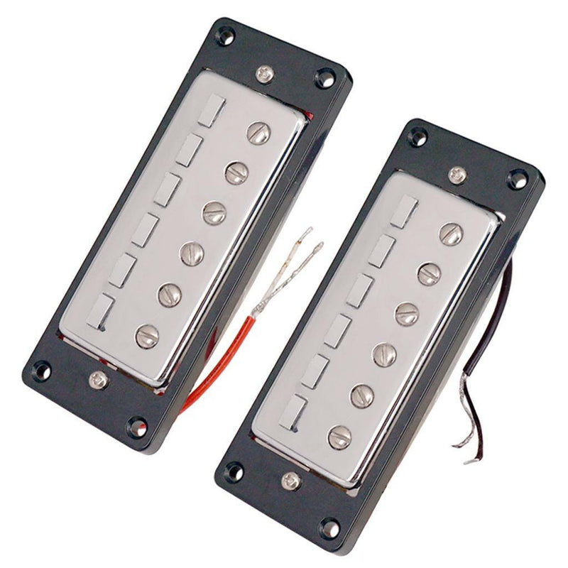 Set Mini Humbucker Pickup Bridge and Neck for 6 String Bass Guitar DIY Parts