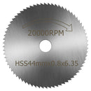 6pcs HSS Circular Rotary Blade Wheel Discs Saw Blades Mandrel Tool for Wood