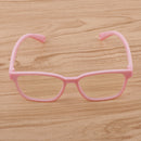 2PCS New Kid Stylish Eye Glasses Anti Eyestrain Soft Silicone Frame Glasses