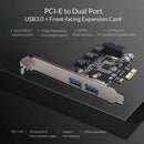 Orico 2 Port Pcie To Usb3.0 19Pin+Front-Facing Express Expansion Card Usb 3