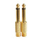 2pcs 6.35mm 1/4inch Male Mono Plug To RCA Female Audio Adapter Connector A