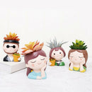 2 Pcs Cute Succulent Pots Flowerpot Cactus Plant Box