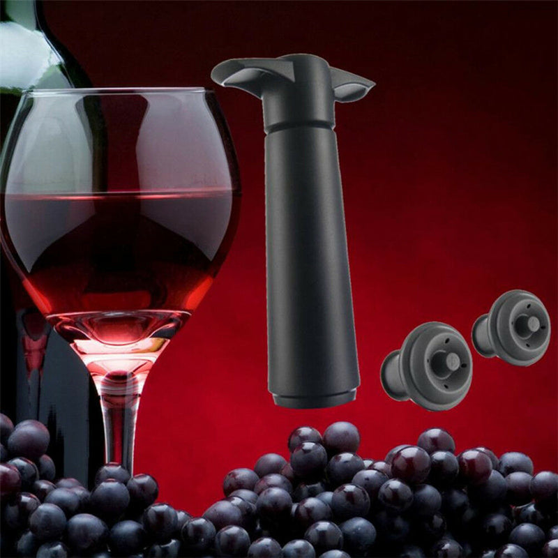 1 Pump 4 Caps Wine Saver Vacuum Wine Bottle Stopper Sealing Preserver Drinks â„–[