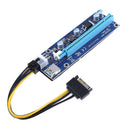 PCI-E 1x to 16x Video Card Extender Card with 6Pin Power Cable USB3.0 Port