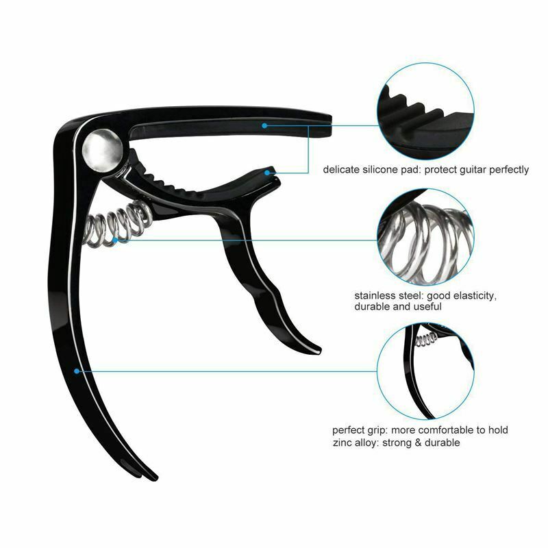 Guitar Capo Guitar Accessories Trigger Capo with 6 Free Guitar Picks for Ac