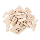 50pcs Wooden Dominoes Wood Rectangle Blocks for Art Crafts & DIY Projects