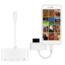 4 in 1 8 Pin Male to USB/TF/Memory Card/8 Pin Female OTG Camera Card Reader