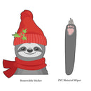 Cute Sloth Christmas Car Rear Windshield Wiper Stickers Auto Styling Decals