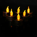 Battery Operated Tea Light Candle For Home Wedding Candlelight Decor Black