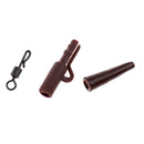 120pcs Carp Fishing Safety Clips & Q Shape Swivels Rigs Tube Terminal Tackle