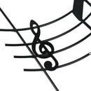 Creative Iron Musical Note Gate Hook Strong Wall Hanger Hook Free Nail (Bla