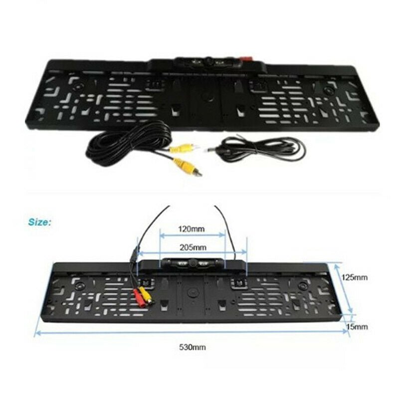 Car License Plate Frame Rear View Reverse Backup Parking Night Vision Camera 3CA
