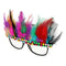Fun Colorful Feather Rhinestone Glasses Specs Beach Cocktail Party Eyeglasses