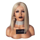 Blonde Wigs Glueless Synthetic Lace Front Blonde Hair Brazilian Hair Short F1Y1