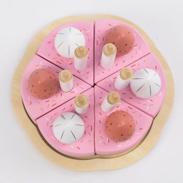 25pcs Pretend Play Food Cutting Decorating Birthday Party Cake Toys Set with