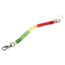 Plastic Red Yellow Green Coil Cable Shaped Key Chain Rope Strap U9E9
