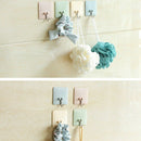5X(Plain Square Nail-Free Strong Viscose Hook Kitchen Wall Non-Mark Hook B L3T9)