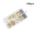 180pcs M2.5 Single/Double Pass Hex Copper Column Screw Nut Assorted Set Box