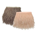2 Yd Ostrich Feathers Trims Fringe W Satin Ribbon Tape for Sewing Dress 4-6"