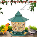2020 Bird Feeder Hanging for Garden Yard Decoration Hexagon Shaped With Roof