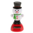 2pcs Solar Powered Swing Bobble Head Snowman Elk Car Home Decor Xmas Gifts