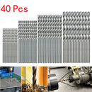 40pcs Mini Drill HSS Bit 0.5mm 2.0mm Straight Shank Twist Drill Bits Set