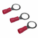 25pcs Insulated Crimp Ring Terminal Wire Connector 22-16AWG M6