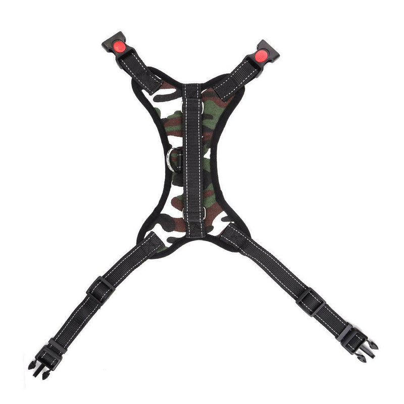 Adjustable Nylon Dogs Harness Vest Puppy Chest Strap Pet Supply (White)L