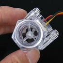 Water Flow Sensor Switch G1/2" Fluid Flow Meter Water Control Clear