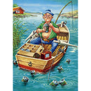 5D DIY Full Drill Diamond Painting Fishing Man Cross Stitch Embroidery Kit