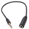 3.5mm Male to 3.5mm Female 4 Pole Adapter Converter Audio Cable Black X2B3