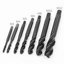 7pcs HSS 6542 Nitriding Coated M3-M12 Tap Thread Spiral Metric Screw Tap