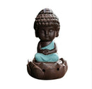 Asian Little Monk Incense Joss Stick Cones Coils Burner Ash Catcher Blue