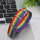 Minimalistischer Regenbogen Lesben Armband Weben Paar Freundschaftsarmband A6N5