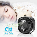 Small Portable Desk Fan, Mini Table Fan With Usb Rechargeable, 3 Speeds Qui