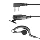 2Pin Big PTT Earpiece Earphone for Kenwood Baofeng HYT Walkie Talkie Radio