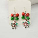 2 Pairs Novelty Christmas Gift Party Dangle Xmas Santa Bell Snowman Earrings