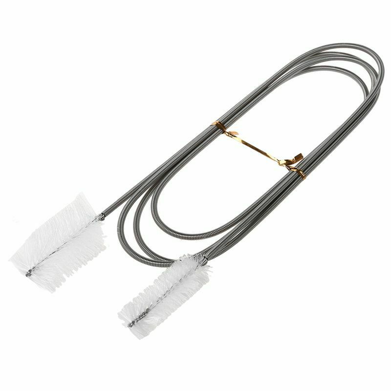 Aquarium Flexible Feather Tube Cleaning Brush 155cm Long White transparent