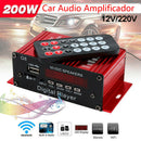 G8 Car 12V 200W 4 Channel Digital Power Amplifier Stereo bluetooth AUX FM MP Gw