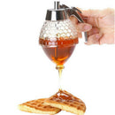 5.75in/14.5cm Acrylic 1Cup Bee Hive Honey Syrup Dispenser Jar With Stand