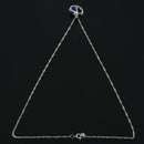 5X(Rhodium Plated Diamond Accent Amethyst Heart Shape Pendant Necklace 18" J4V8)