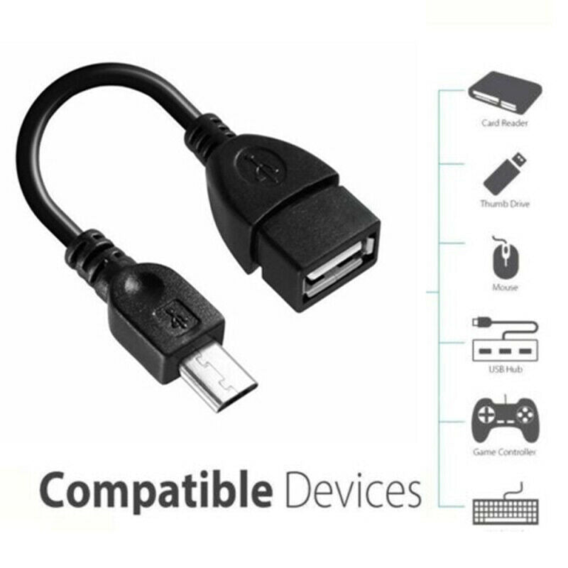Micro USB Male host to USB Female OTG Adapter Cable For Android Tablet MZE NPX