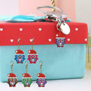 5pcs DIY Full Drill Diamond Painting Special-shaped Xmas Penguin Key Chains